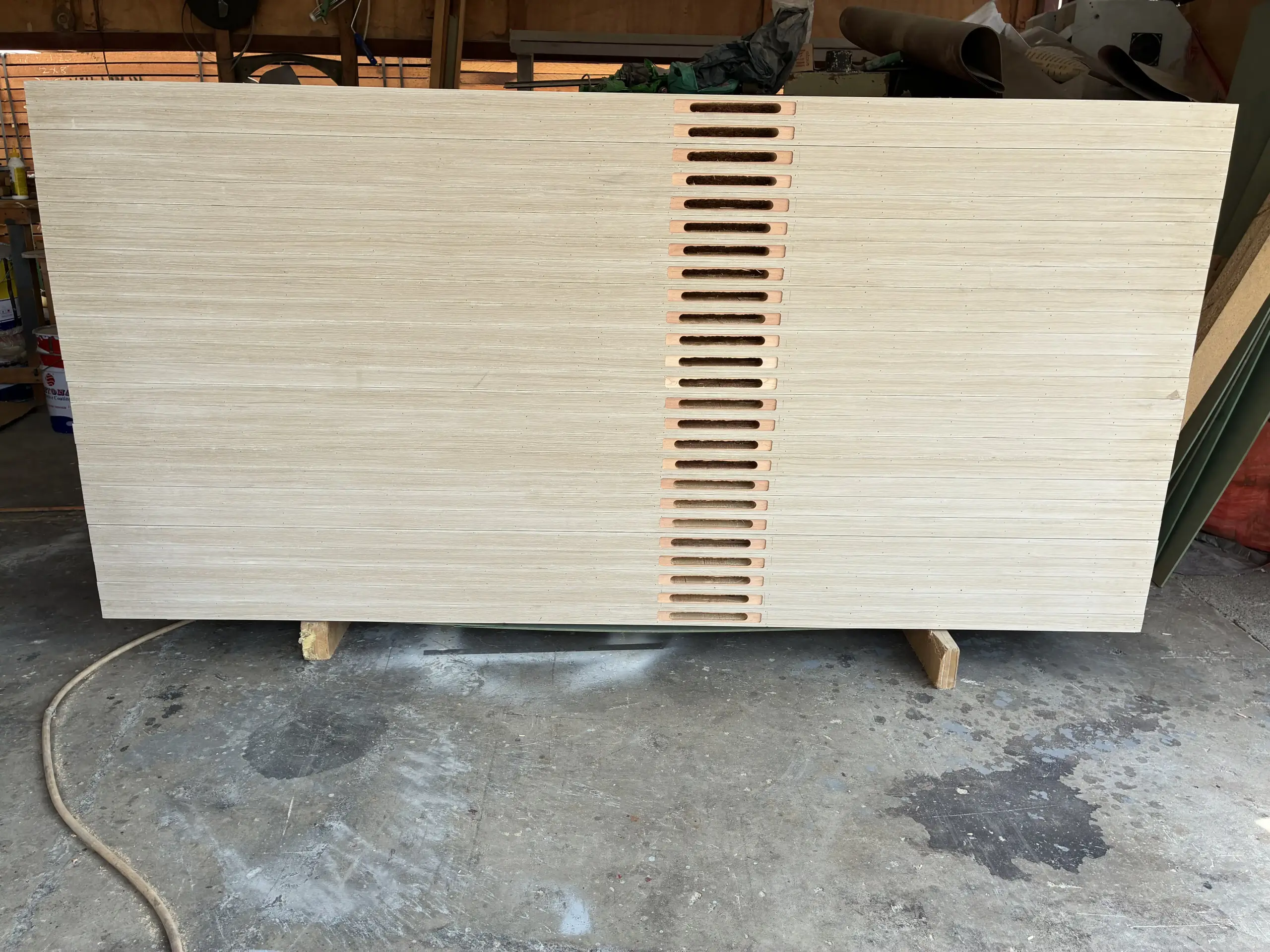 Engineered door core cross-section